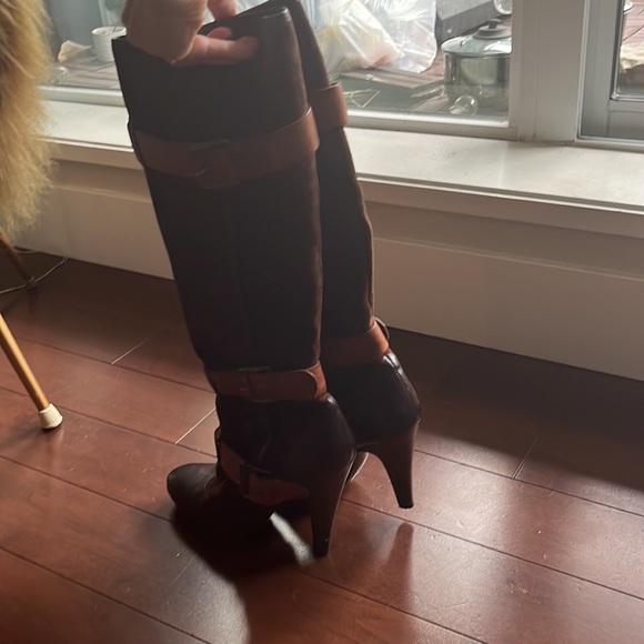 Barbara Bui brown leather boots EUC size 38 US 7 - Picture 2 of 4